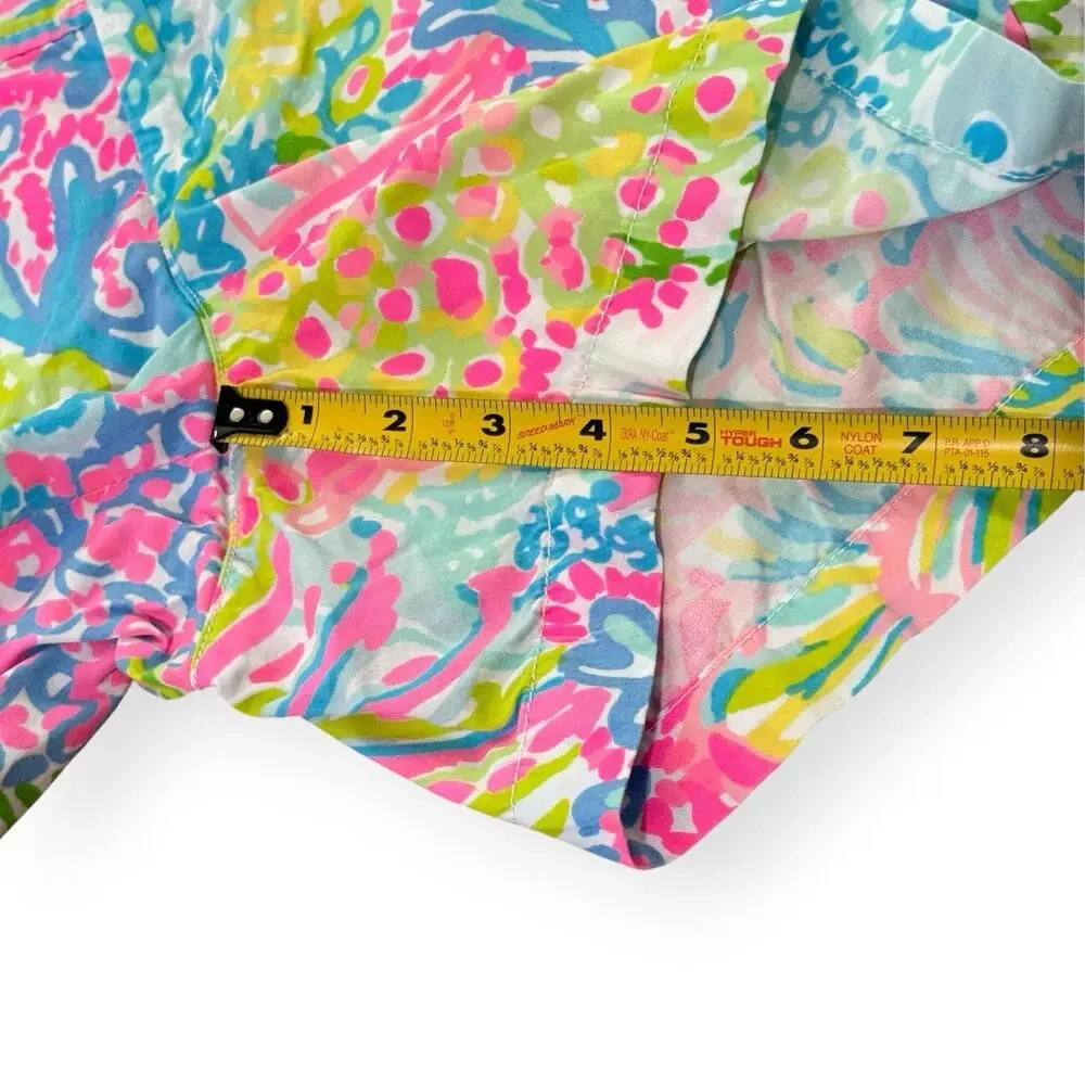 Lilly Pulitzer Callahan Shorts Size 4 Lovers Coral Floral Tropical Beach Preppy